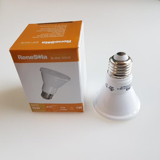 PAR20 2700K 7W (50W Equivalent) Dimmable LED Flood Light Bulb
