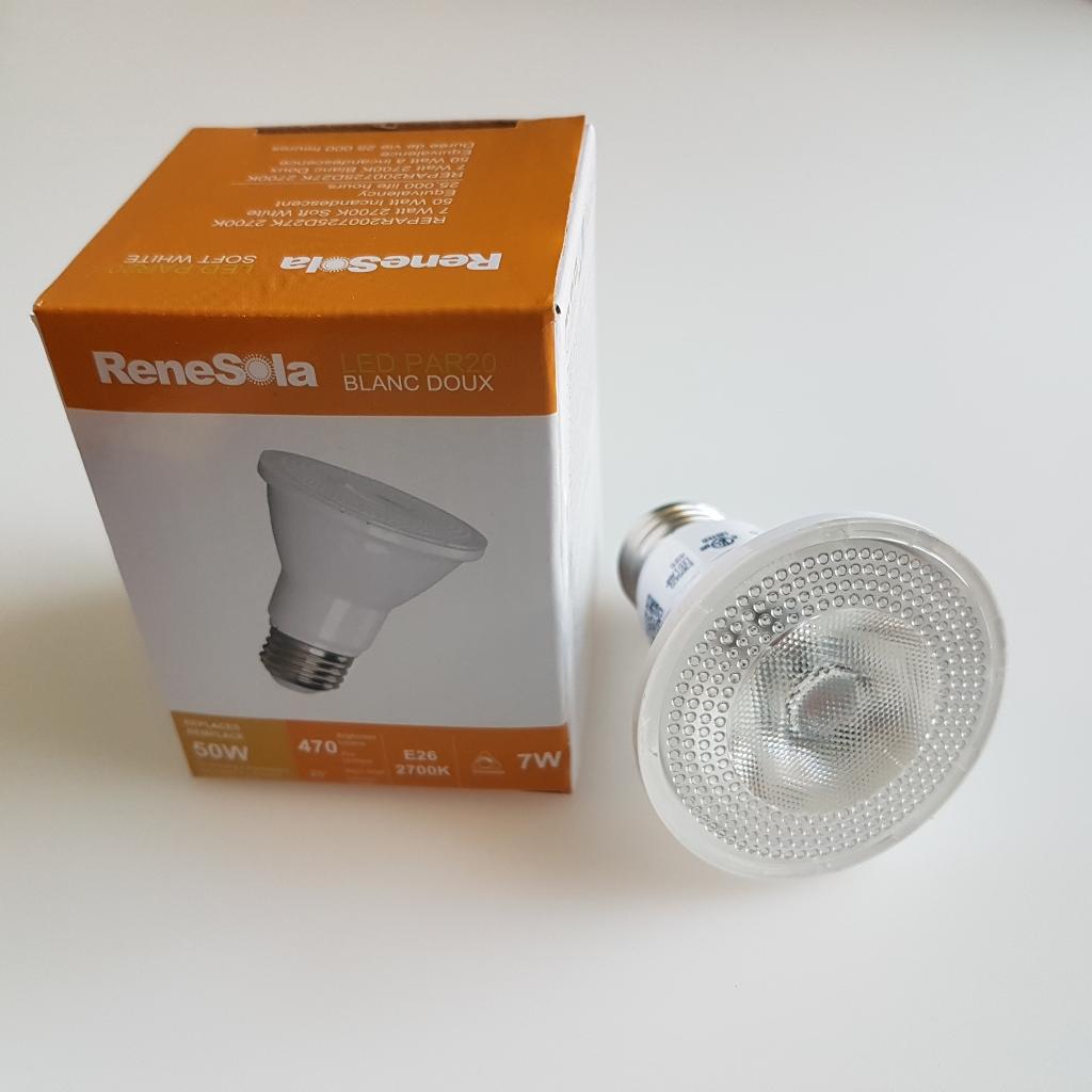 PAR20 2700K 7W (50W Equivalent) Dimmable LED Flood Light Bulb