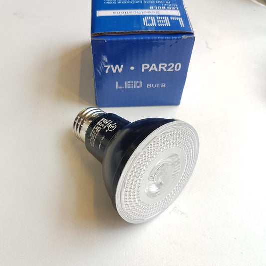 PAR20 5000K 7W (50W Equivalent) Dimmable LED Flood Light Bulb, Black