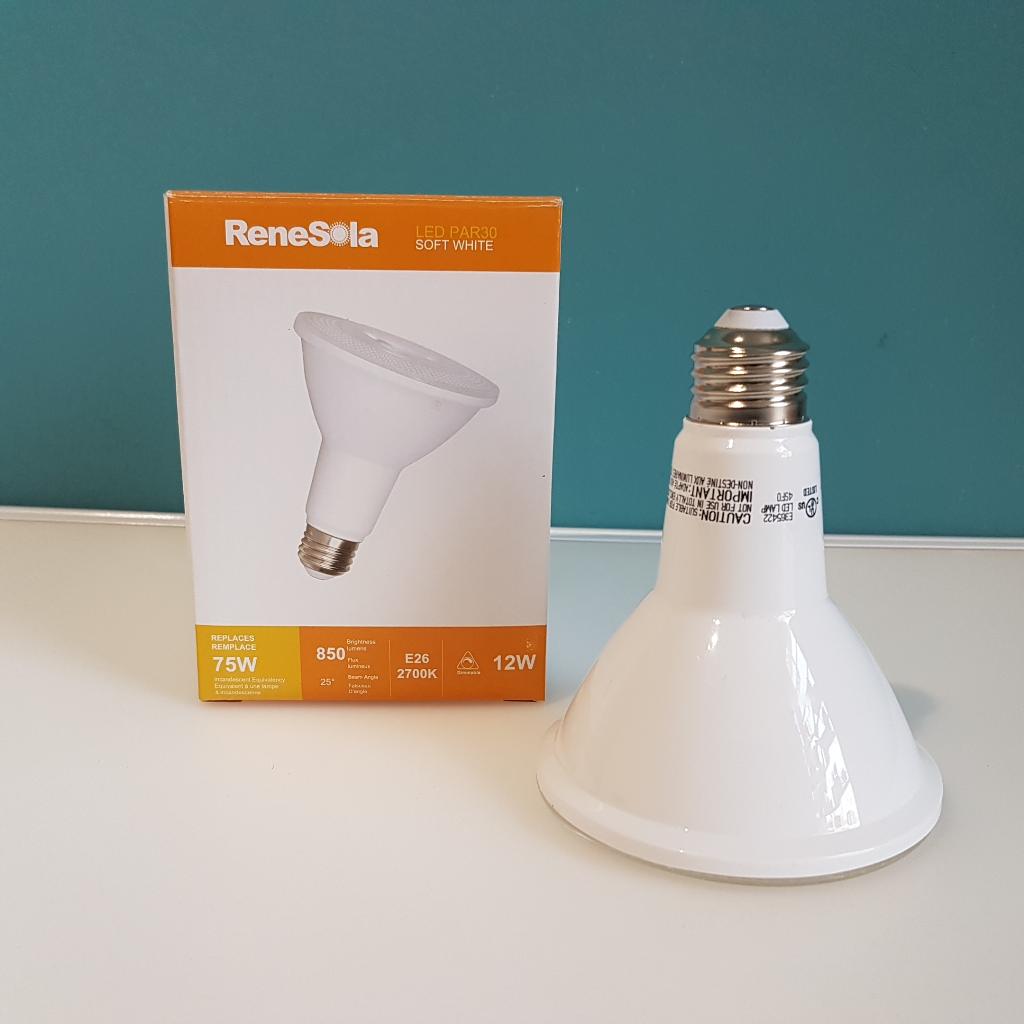 PAR30 2700k WARM WHITE 12w (75W Equivalent)  Long Neck Dimmable  LED Light Bulb