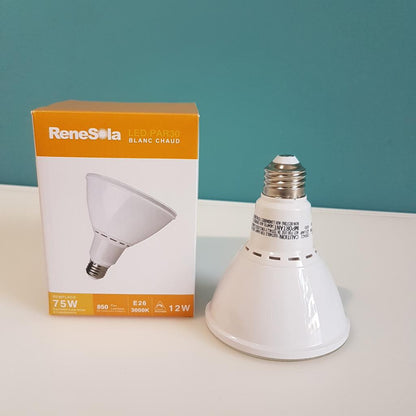 PAR30 3000k WARM WHITE 12w (75W Equivalent)  Long Neck Dimmable  LED Light Bulb