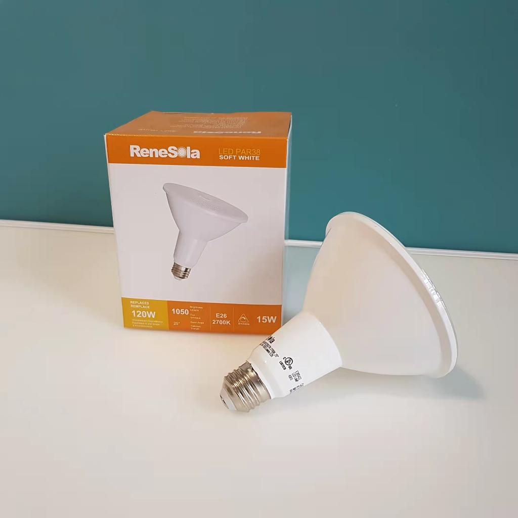 PAR38 2700k WARM WHITE 15w (120W Equivalent) Dimmable  LED Flood Light Bulb