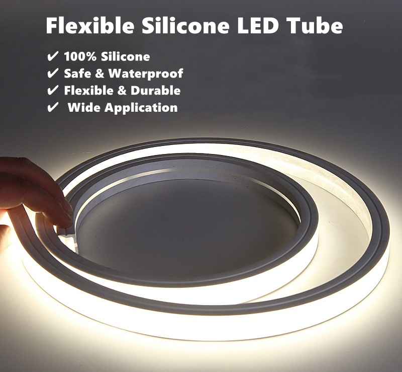 LED Silicone Flexible Neon Channel Profile - 1 Meter Cuts