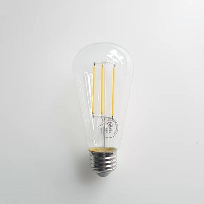 ST19 5000K 8W (60 Watt Equivalent) Dimmable Clear Glass Filament Vintage Edison LED Light Bulb, DAY LIGHT