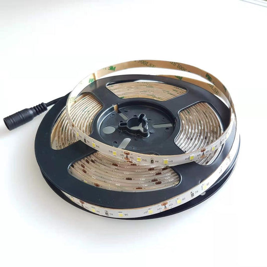 12V 4000K-4500k LED Soft White SMD2835 Strip No Waterproof 5 Meters Pack