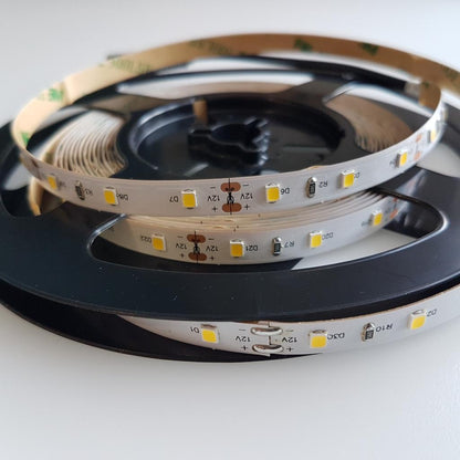 12V 4000K-4500k LED Soft White SMD2835 Strip No Waterproof 5 Meters Pack