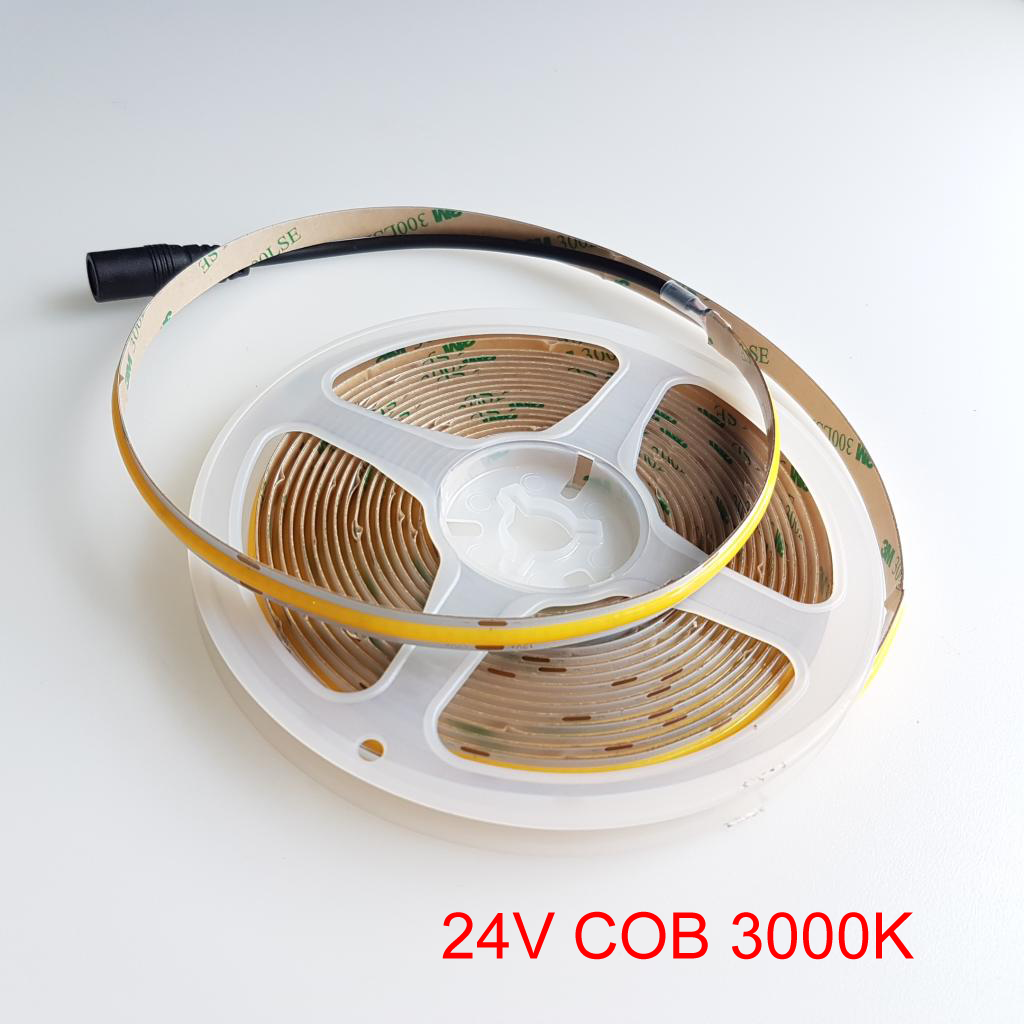 COB LED 24VDC Strip Light 3000K 5 Meters Pack
