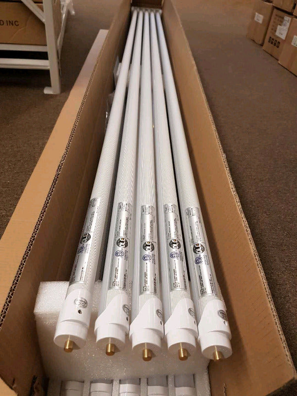 8FT 40W 5000K LED Tube, T8 T10 T12 96 Watt Replacement , Double End Ballast Bypass, Frosted and Aluminum Back, UL, DLC, Day Light