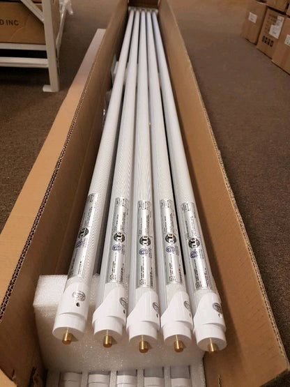 8FT 40W 5000K LED Tube, T8 T10 T12 96 Watt Replacement , Double End Ballast Bypass, Frosted and Aluminum Back, UL, DLC, Day Light