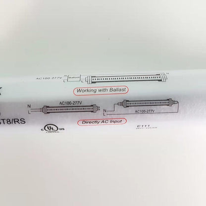 4FT 18W 5000K LED Tube, T8 T10 T12 40 Watt Replacement , Single/Double End Ballast Bypass, Frost Lens, UL, DLC, Day Light /Bright White