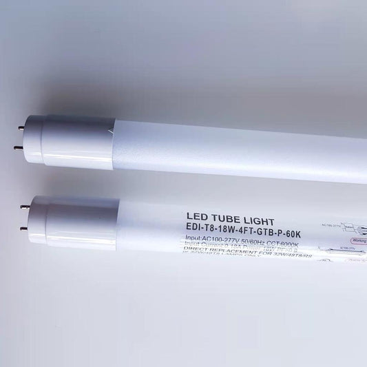 4FT 18W 6000K LED Tube, T8 T10 T12 40 Watt Replacement , Single/Double End Ballast Bypass, Frost Lens, UL, DLC, Cool White