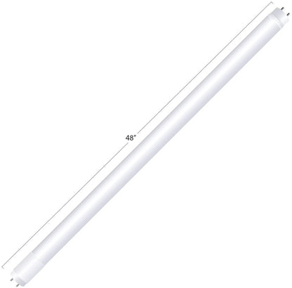 4FT 18W 6000K LED Tube, T8 T10 T12 40 Watt Replacement , Single/Double End Ballast Bypass, Frost Lens, UL, DLC, Cool White