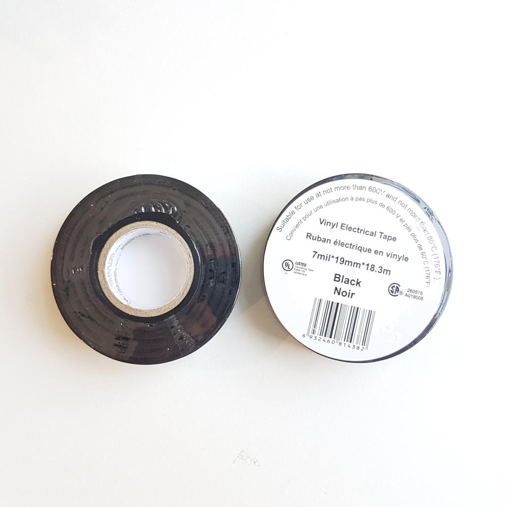 Vinyl Electrical Tape - BLACK (7mil *19mm*18.3m)