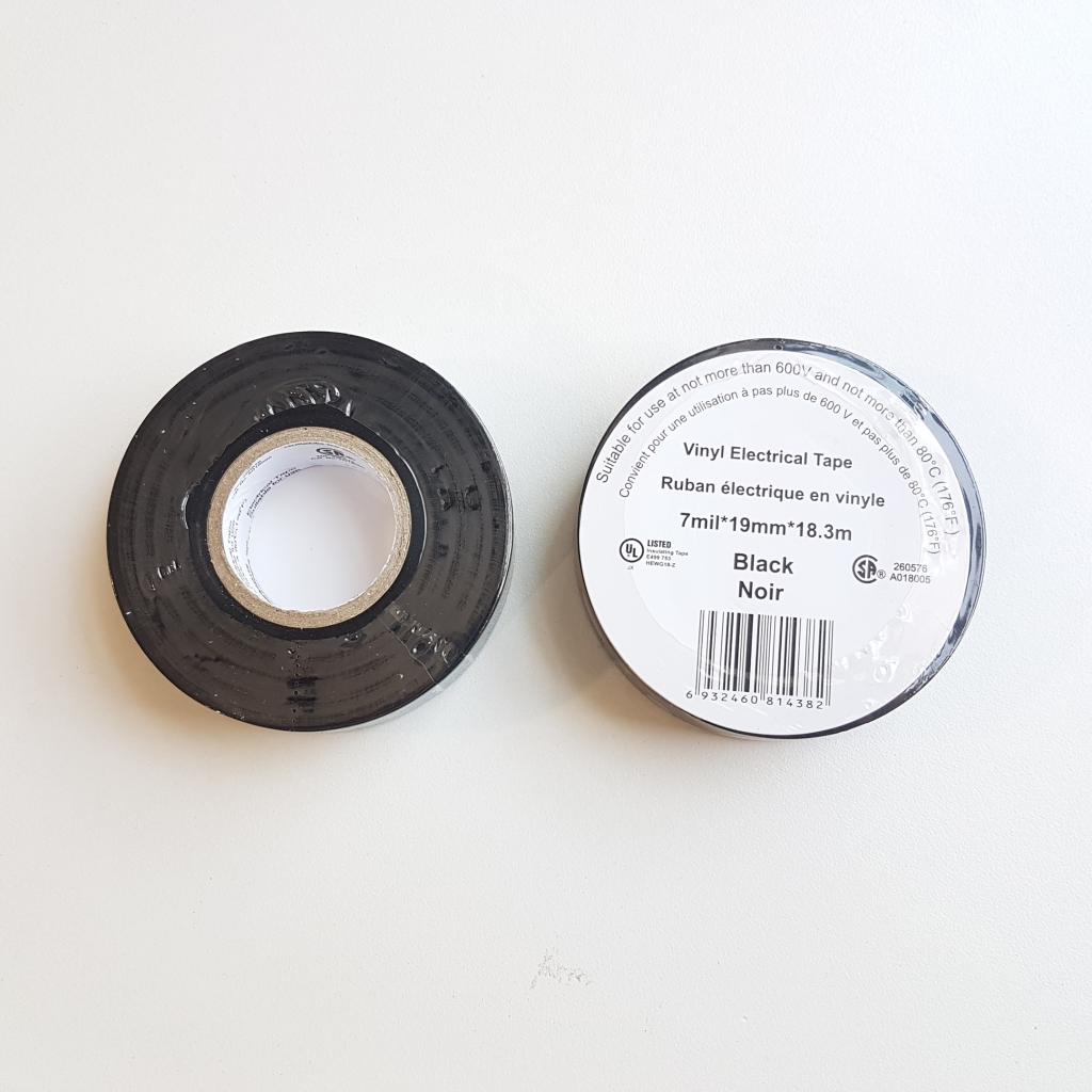 Vinyl Electrical Tape - BLACK (7mil *19mm*18.3m)