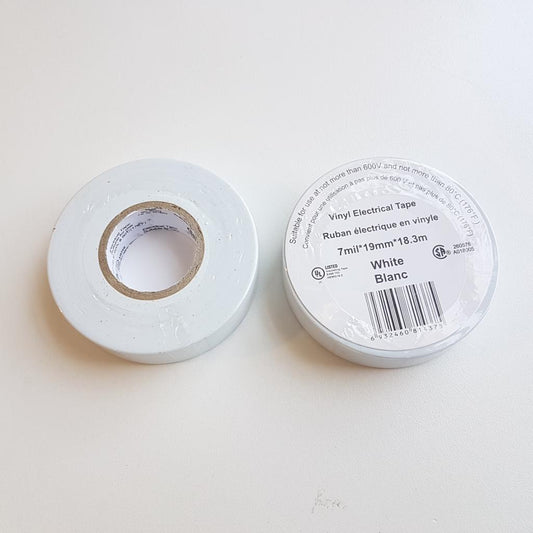 Vinyl Electrical Tape - WHITE (7mil *19mm*18.3m)