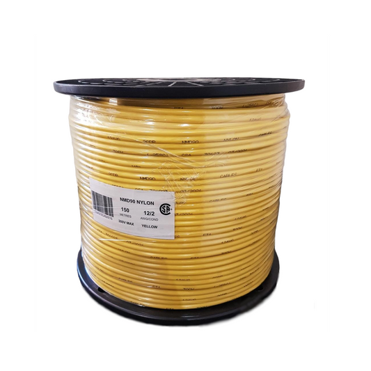12/2 NMD90 Copper Electrical Wire - Yellow - 150M