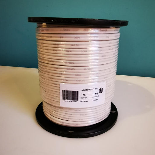 14/2 NMD-90 Copper Electrical Wire - White - 75M
